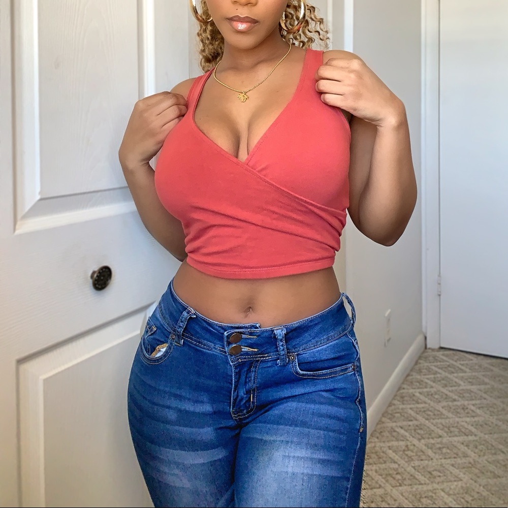 Peach Crop Top